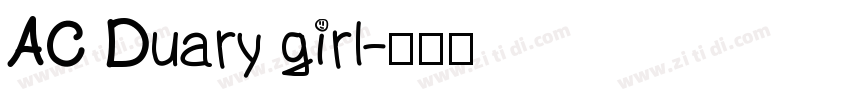 AC Duary girl字体转换